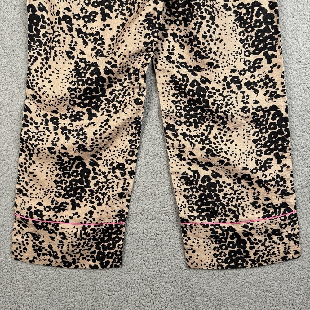 J. Crew Pants Womens 6 Leopard Print High Rise Peyton Linen Blend Wide Leg NWT - Picture 6 of 16